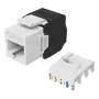 Keystone lizdas Cat.6A neekranuotas be įrankių, EQUIP 769227, RJ-45, plokščia konstrukcija, balta, 8 vnt.