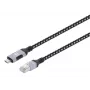 Manhattan USB-C į Gigabit tinklo Ethernet RJ45 kabelis 2 m juodas/sidabrinis