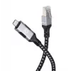 Manhattan USB-C į Gigabit tinklo Ethernet RJ45 kabelis 2 m juodas/sidabrinis