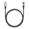 Manhattan USB-C į Gigabit tinklo Ethernet RJ45 kabelis 2 m juodas/sidabrinis