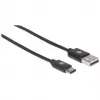Manhattan USB-C į USB-A laidas, 1 m, kištukas į kištuką, juodas, 480 Mbps (USB 2.0), Hi-Speed USB, garantija visam laikui, atitinka USB2AC1M