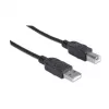 Manhattan USB-A į USB-B laidas, 5 m, kištukas–kištukas, 480 Mb/s (USB 2.0), Hi-Speed USB, juodas, garantija visam eksploatavimo laikui, atitinka USB2HAB5M.