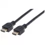 Manhattan HDMI 4K@60Hz laidas su Ethernet – CL3 klasės, 1 m, tinkamas montuoti sienoje, visiems 4K ir 1080p/HD poreikiams – atnaujinkite dabar arba turėkite paruoštą, kai prireiks, kištukas–kištukas, juodas, Ultra HD 4K x 2K, garantija visam laikui, Premium didelės spartos