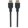 Manhattan HDMI 4K@60Hz laidas su Ethernet – CL3 klasės, 1 m, tinkamas montuoti sienoje, visiems 4K ir 1080p/HD poreikiams – atnaujinkite dabar arba turėkite paruoštą, kai prireiks, kištukas–kištukas, juodas, Ultra HD 4K x 2K, garantija visam laikui, Premium didelės spartos