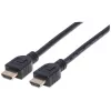 Manhattan HDMI kabelis 4K@60Hz su Ethernet - CL3 klasės, 5m, Tinka montuoti sienoje, Visiems 4K ir 1080p/HD poreikiams - atnaujinant dabar arba pasiruošus ateičiai, Kištukas-kištukas, Juodas, Ultra HD 4k x 2k, Garantija visam gyvenimui, Aukštos kokybės didelės spartos