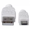 Manhattan USB-A į Micro-USB laidas, 1 m, vyriškas į vyrišką, baltas, 480 Mbps (USB 2.0), Hi-Speed USB, garantija visam eksploatavimo laikui, atitinka USBPAUB1MW.