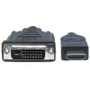 Manhattan HDMI į DVI-D 24+1 laidas, 3 m, kištukas–kištukas, juodas, dvigubos jungties, suderinamas su DVI-D, garantija visam eksploatacijos laikui, atitinka HDDVIMM3M