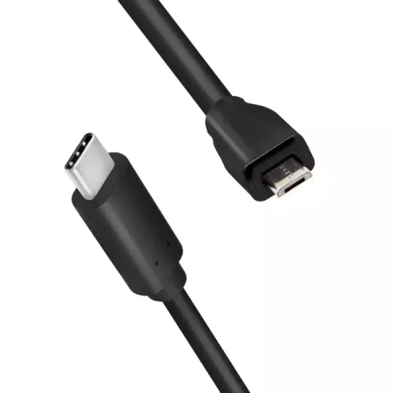 LogiLink CU0196 USB laidas USB 2.0 0,5 m USB-C į Micro-USB B, juodas