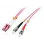 Lindy 46353 InfiniBand/šviesolaidinis kabelis 5 m LC ST Rožinė
