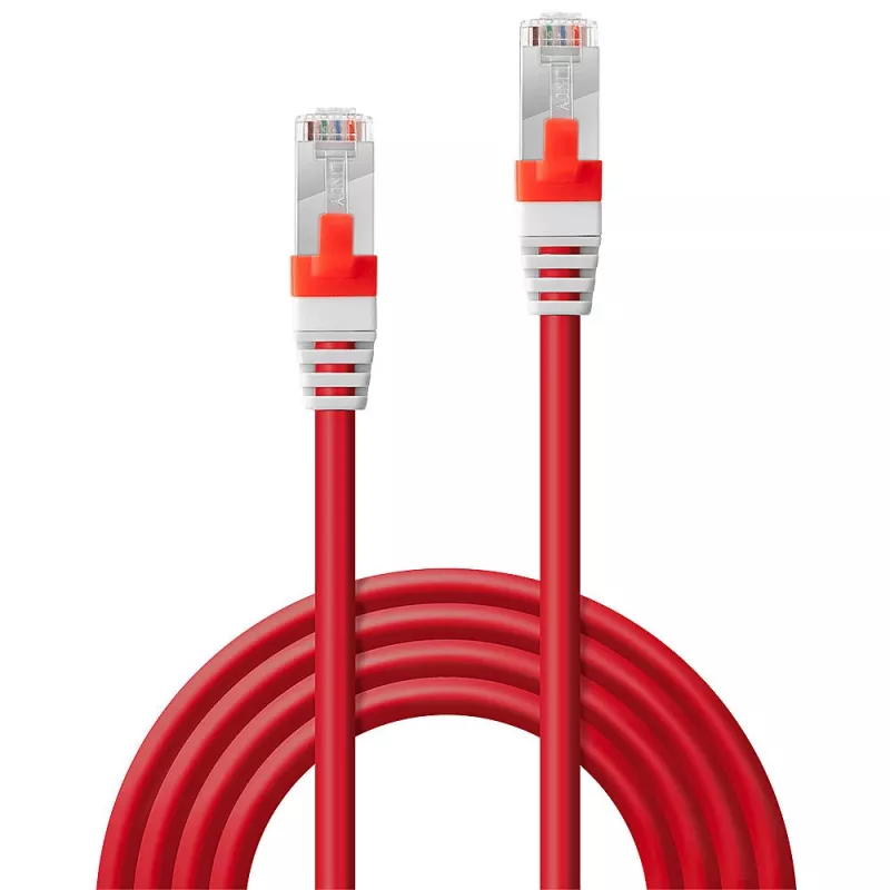 Tinklo kabelis Lindy Cat.6 (A) SSTP / S/FTP PIMF 5m RJ-45 raudonas