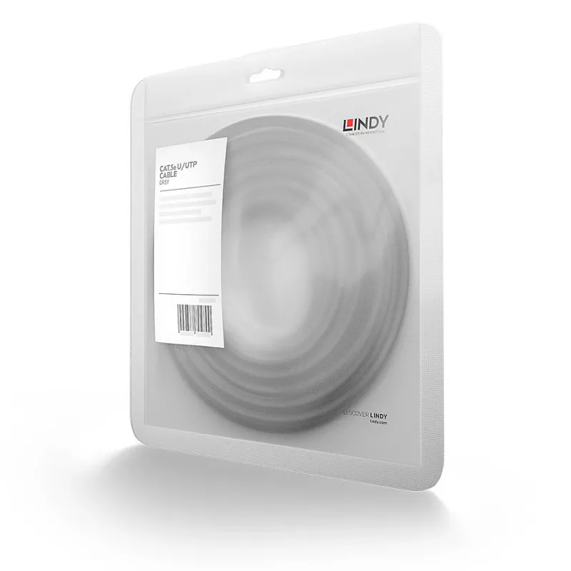 Tinklo kabelis Lindy 15 m RJ-45 Cat5e pilkas