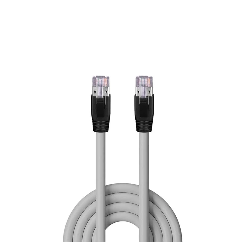 Tinklo kabelis Lindy Cat.6A U/FTP LSZH vientisa gysla, 90 m, pilkas, RJ-45 į RJ-45