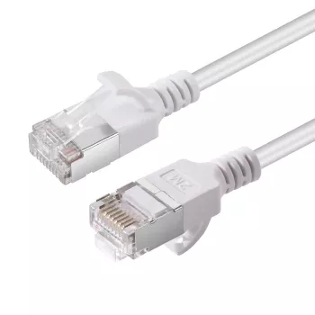 Tinklo komutacinis kabelis MicroConnect V-FTP6A0015W-plonas Cat6a U/FTP (STP) 0.15 m RJ-45 baltas