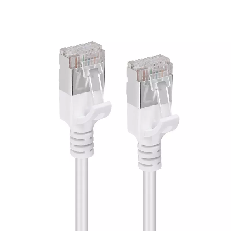 Tinklo komutacinis kabelis MicroConnect V-FTP6A0015W-plonas Cat6a U/FTP (STP) 0.15 m RJ-45 baltas