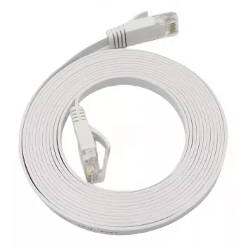 Tinklo kabelis Microconnect V-UTP6A03W-FLAT-LSZH 3m Cat6a U/UTP 10000 Mbit/s Baltas