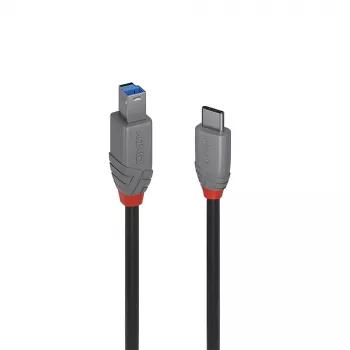 Lindy 0,5 m USB 3.2 Type C – B laidas, 5 Gb/s, juodas