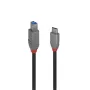 Lindy 0,5 m USB 3.2 Type C – B laidas, 5 Gb/s, juodas