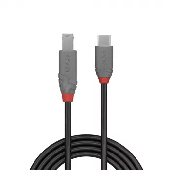 Lindy 0,5 m USB 3.2 Type C – B laidas, 5 Gb/s, juodas