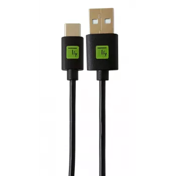 Techly ICOC MUSB20-CMAM01T USB laidas USB 2.0 0,1 m USB A USB C juoda