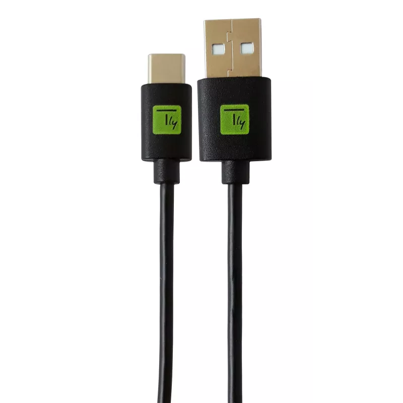 Techly ICOC MUSB20-CMAM01T USB laidas USB 2.0 0,1 m USB A USB C juoda
