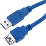 Techly USB 3.0 ilginimo kabelis A vyriškas / A moteriškas 1 m mėlynas ICOC U3-AA-10-EX