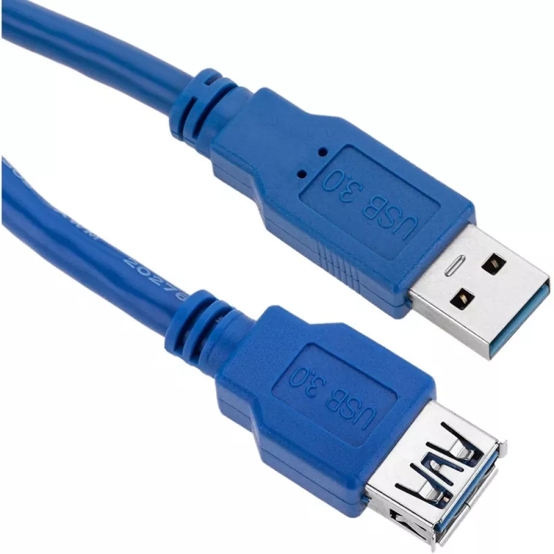 Techly USB 3.0 ilginimo kabelis A vyriškas / A moteriškas 1 m mėlynas ICOC U3-AA-10-EX