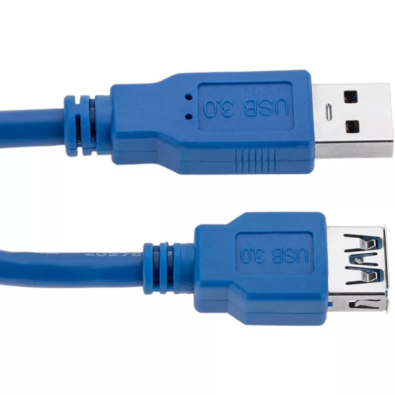 Techly USB 3.0 ilginimo kabelis A vyriškas / A moteriškas 1 m mėlynas ICOC U3-AA-10-EX