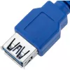 Techly USB 3.0 ilginimo kabelis A vyriškas / A moteriškas 1 m mėlynas ICOC U3-AA-10-EX