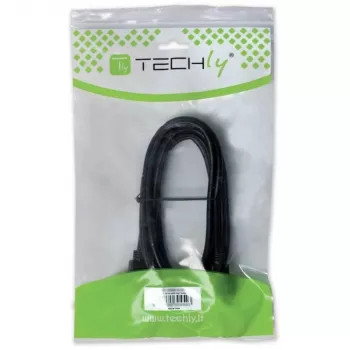 Techly USB 2.0 kabelis A tipo kištukas / Mini B tipo kištukas 90° 1,8 m juodas ICOC MUSB-AA-018ANG