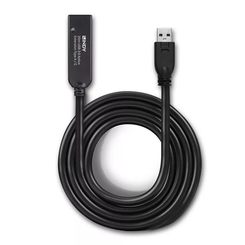 Lindy 20 m USB 3.0 aktyvusis ilginamasis laidas, A į C