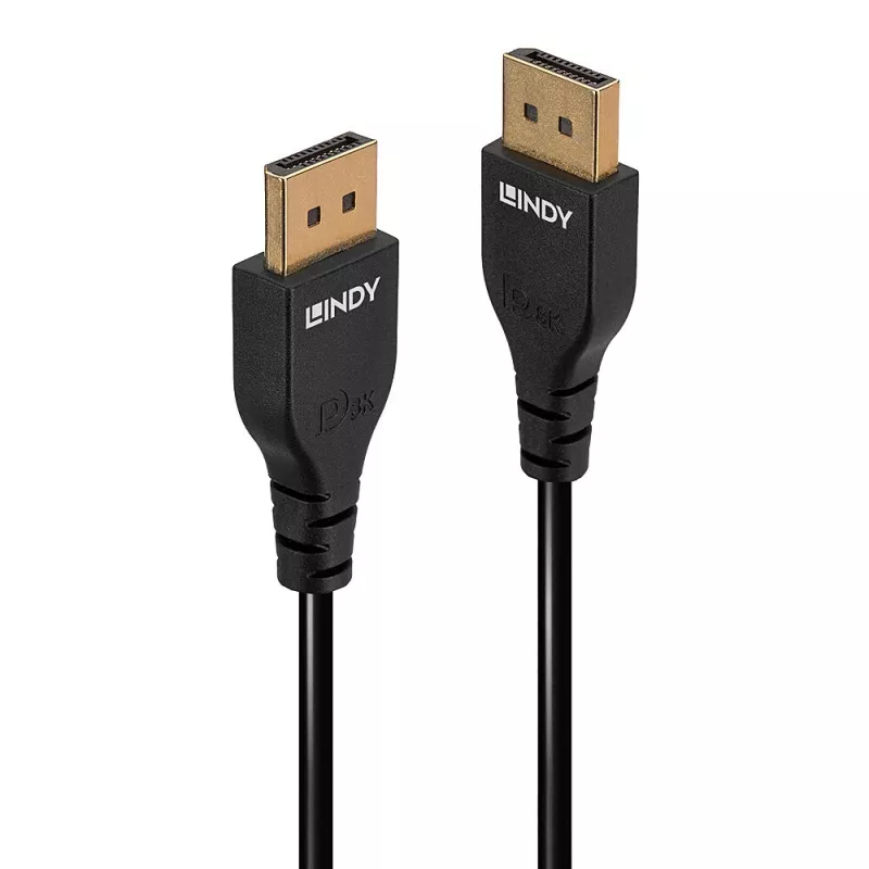 Lindy 0,5 m plonas DisplayPort 1.4 laidas