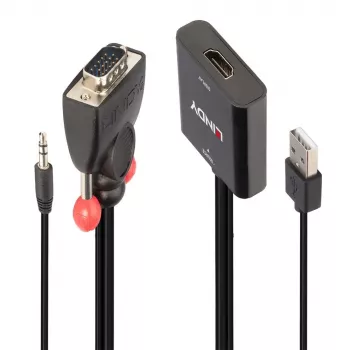 VGA ir garso į HDMI keitiklis Lindy 38284