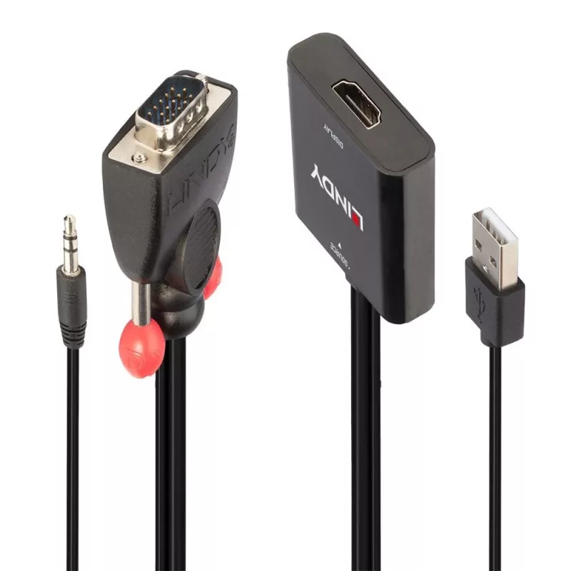 VGA ir garso į HDMI keitiklis Lindy 38284