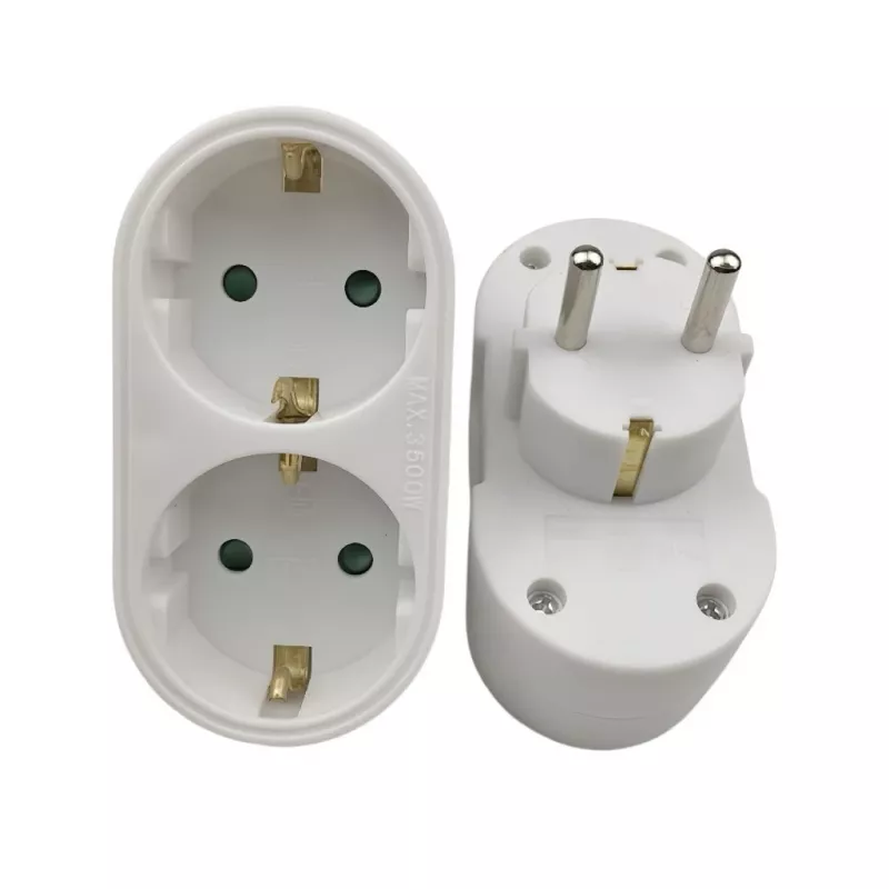 Maitinimo skirstytuvas MicroConnect PESCHPLUG2 — Schuko tinklo adapteris su 2 išėjimais