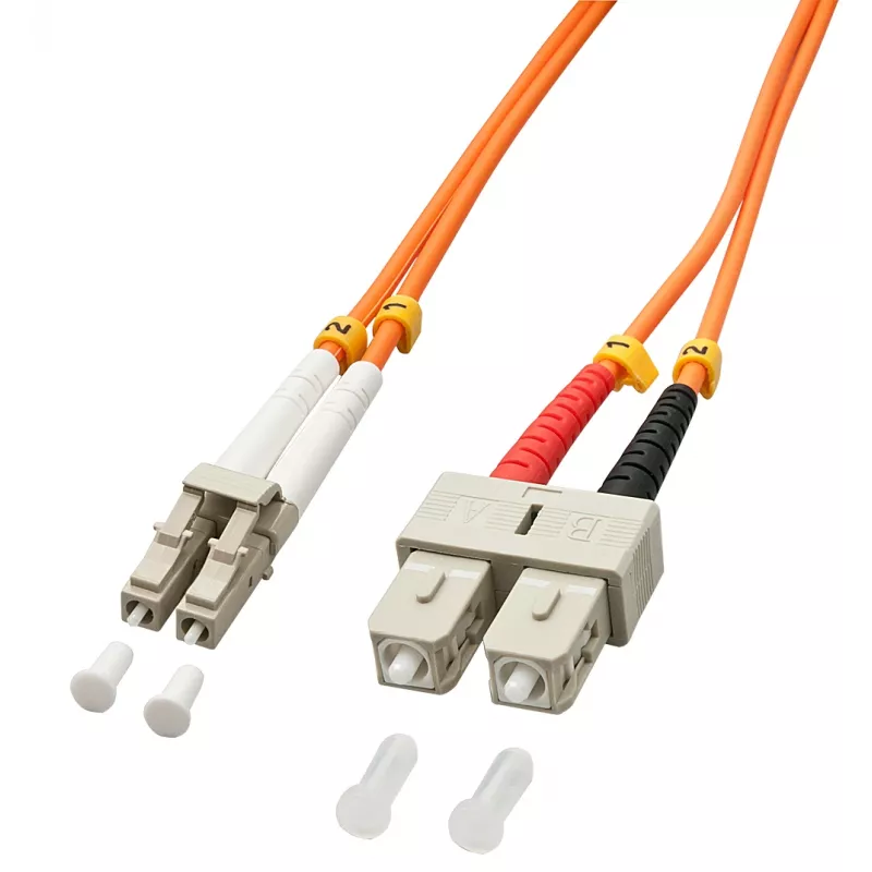 Lindy 1,0 m OM2 LC - SC dvipusis InfiniBand / šviesolaidinis kabelis 1 m oranžinis