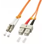 Lindy 10 m OM2 LC - SC dvipusis InfiniBand / šviesolaidinis kabelis, oranžinis