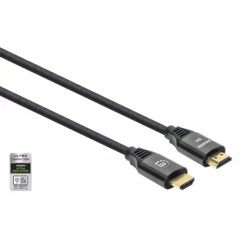 HDMI laidas Manhattan 8K@60Hz 1m pintas kištukas-kištukas juodas