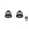 HDMI laidas su Ethernet Manhattan 8K@60Hz 2m pintas patinas-patinas juodas