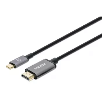 Manhattan USB-C į HDMI laidas, 4K@60Hz, 1m, juodas, vyriškas į vyrišką, trejų metų garantija, atitinka CDP2HD2MBNL