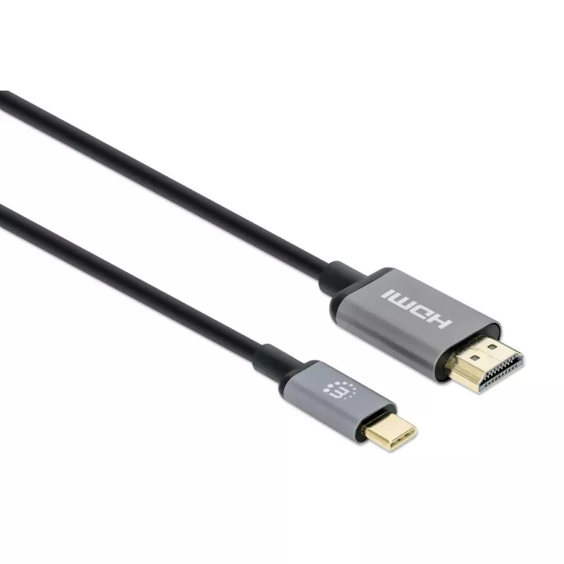Manhattan USB-C į HDMI laidas, 4K@60Hz, 1m, juodas, vyriškas į vyrišką, trejų metų garantija, atitinka CDP2HD2MBNL