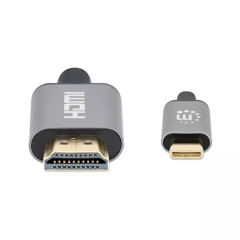 Manhattan USB-C į HDMI laidas, 4K@60Hz, 1m, juodas, vyriškas į vyrišką, trejų metų garantija, atitinka CDP2HD2MBNL