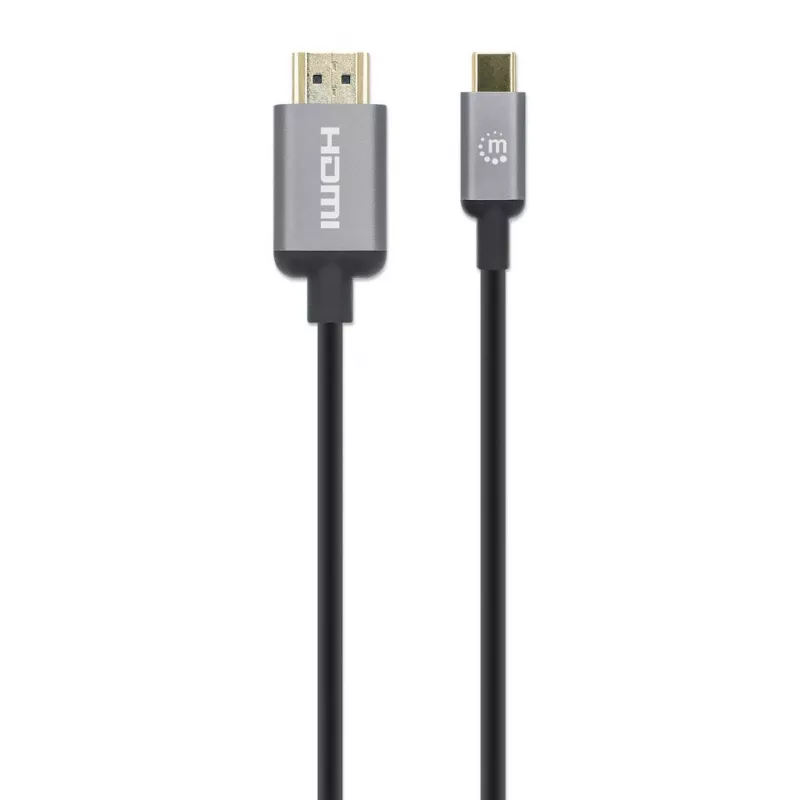 Manhattan USB-C į HDMI laidas, 4K@60Hz, 1m, juodas, vyriškas į vyrišką, trejų metų garantija, atitinka CDP2HD2MBNL