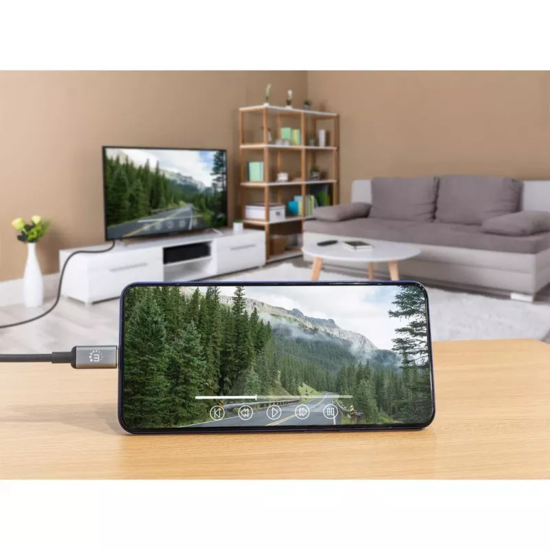 Manhattan USB-C į HDMI laidas, 4K@60Hz, 1m, juodas, vyriškas į vyrišką, trejų metų garantija, atitinka CDP2HD2MBNL