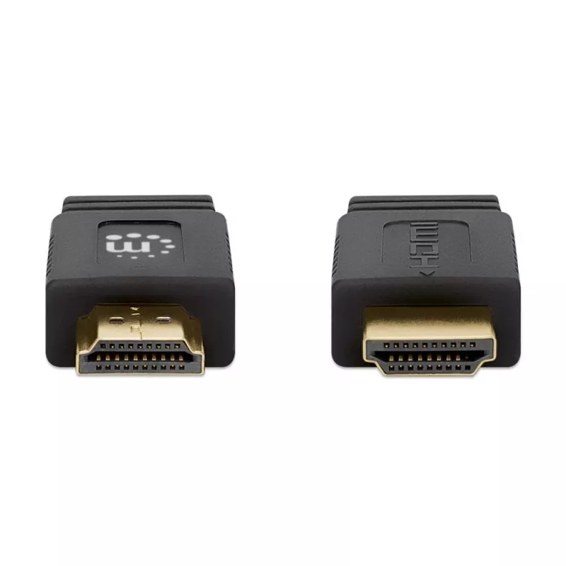 Manhattan HDMI laidas su Ethernet (plokščias), 4K@60Hz (aukštos kokybės didelės spartos), 5 m, kištukas–kištukas, juodas, Ultra HD 4k x 2k, visiškai ekranuotas, paauksuoti kontaktai, garantija visam naudojimo laikui