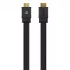 Manhattan HDMI laidas su Ethernet (plokščias), 4K@60Hz (aukštos kokybės didelės spartos), 5 m, kištukas–kištukas, juodas, Ultra HD 4k x 2k, visiškai ekranuotas, paauksuoti kontaktai, garantija visam naudojimo laikui