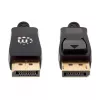 Manhattan DisplayPort 1.4 laidas, 8K@60Hz, 3 m, pintas laidas, kištukas–kištukas, su skląsčiais, visiškai ekranuotas, juodas, garantija visam gyvenimui, atitinka DP14MM3M
