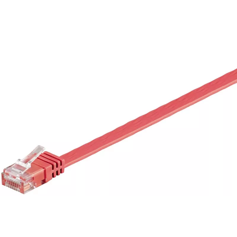 Microconnect V-UTP602R-FLAT tinklo kabelis, raudonas, 2 m, Cat6, U/UTP (UTP)