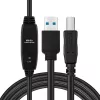 USB 3.2 Gen 1 A-B aktyvusis laidas MicroConnect 10 m, juodas, USB A į USB B