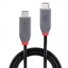 USB 4 kabelis Lindy 2 m 240 W Type C 40 Gbit/s, USB4 Gen 3x2, juodas