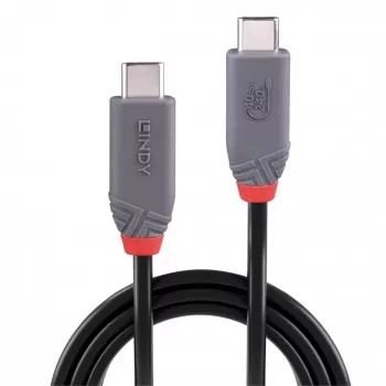 USB 4 kabelis Lindy 2 m 240 W Type C 40 Gbit/s, USB4 Gen 3x2, juodas